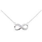 Infinity Necklace with Half-clear CZs